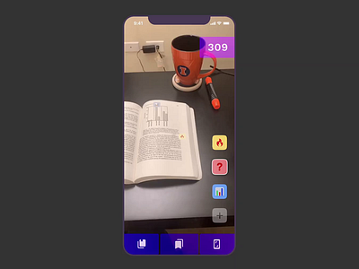 Shots from bookmARk concept design 941 augmented reality figma mobile notes uiux