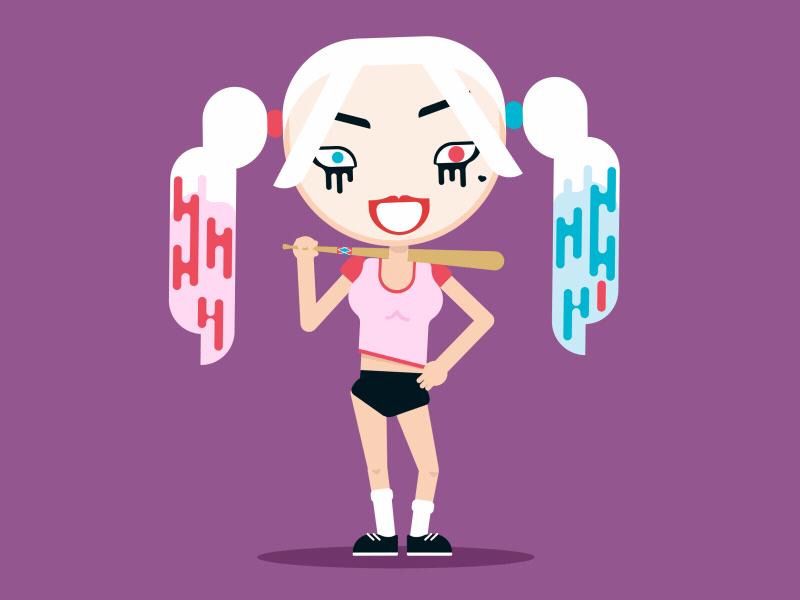 Harley Quinn 2d after effects animation character flat harley people quinn squad suicide vector