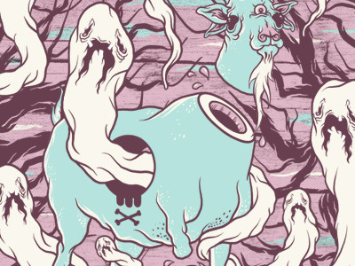 Bambi Was A Bastard bambi bastard deer design forest ghosts illustration meat raw