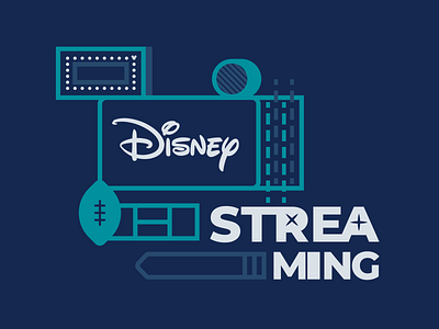 Disney Streaming design typography vector