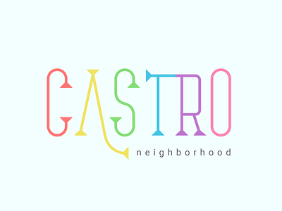 In the Castro design illustration logo pride typography