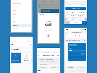 Pairaphrase - Real-time Conversation translation mobile mobile app mobile app design mobile design mobile ui mobile ux responsive design