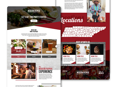 The Modern Pepper Website Design adobe illustrator branding design graphic design logo modern pepper restaurant web web design website