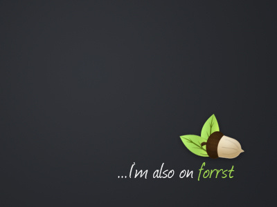 I'm also on Forrst acorn forrst logo