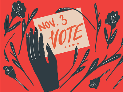 Vote Nov. 3 design illustration procreate vector voting