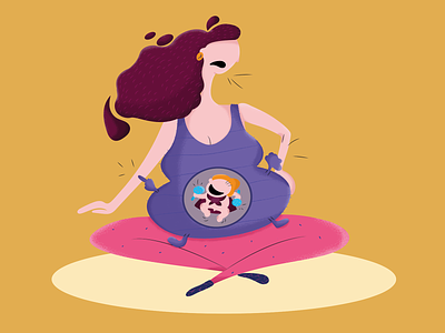 Pregnancy MOMents 🤯 Part 1 baby belly character design digital art illustration illustrator kicking photoshop pregnancy pregnancy moments pregnant vector woman