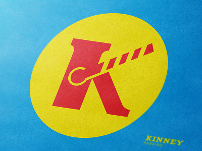 Kinney parking branding gate illustration k letter logo mark monogram parking ramp