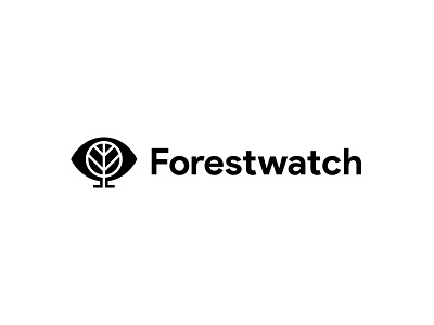 Forestwatch branding eye forest illustration logo mark tree