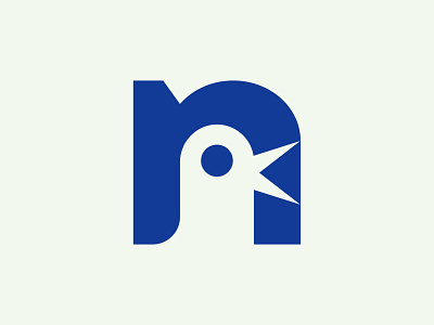 n for nightingale bird branding illustration letter logo mark monogram n nightingale