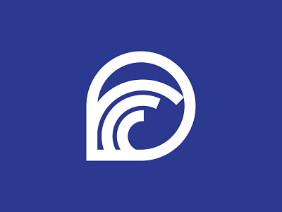 Wavehunt branding illustration logo mark pin surf wave