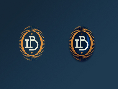 LB monogram pendant b badge branding icon l lb letter logo mark medallion monogram pendant