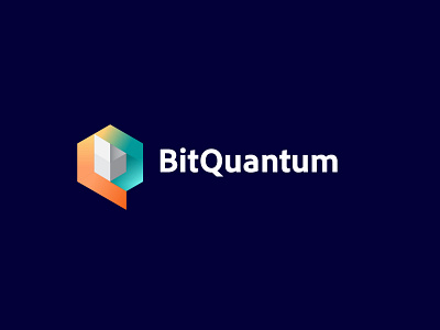 BitQuantum atm b bit bitcoin blockchain branding crypto crypto currency letter logo mark monogram q quantum