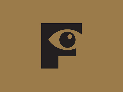 Focus brand branding eye f icon letter logo mark monogram news