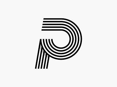 P brand branding letter logo mark monogram p