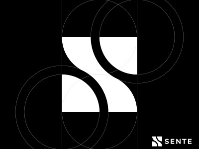 Sente 2 branding finance icon letter logo mark monogram s software