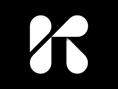 K + pins branding k letter location pins logo mark monogram
