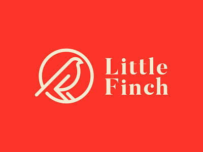 Little Finch bird brand branding cosmetics finch icon logo mark