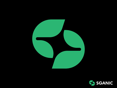 Sganic branding leaf letter lettermark logo mark monogram organic technology s star