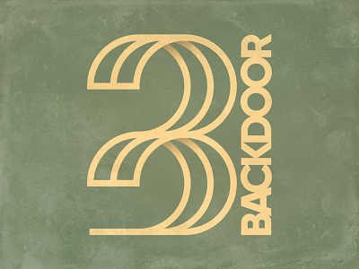 Backdoor surf shop b branding icon illustration letter logo mark monogram surf surfing waves
