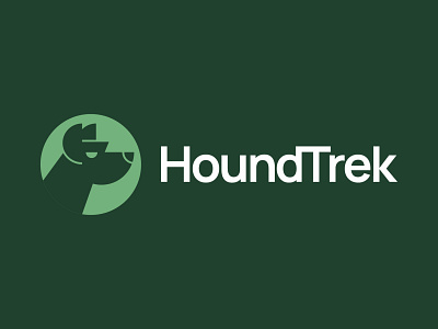 HoundTrek branding dog hound icon illustration logo mark pet shop vector