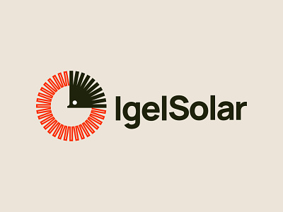 IgelSolar logo branding design hedgehog icon igel illustration logo mark solar sun vector