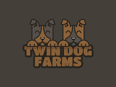 Twin Dog Farm logo animal dog farm