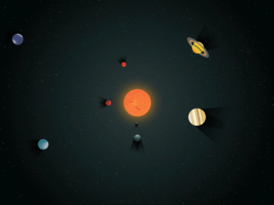 Solar System gif planets solar star sun system
