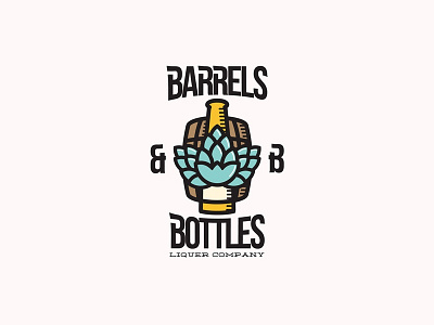 Barrels And Bottles badge barrel branding emblem logo