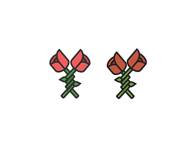 Dating Roses branding dating flower logo love mark rose