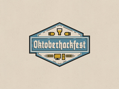 Oktoberhackfest badge bavaria beer computer emblem fest hack oktoberfest tech
