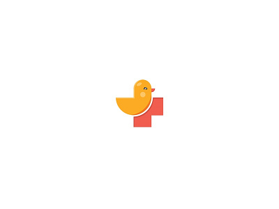 Medduck app cross doctor duck icon logo mark medical medicine rubber