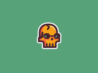 Skate Or Die angry board dead die skate skateboard skull sticker