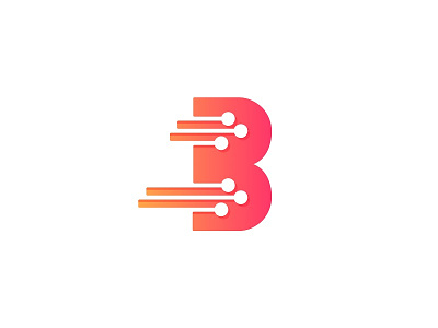 B for bit b bit byte logo branding mark monogram