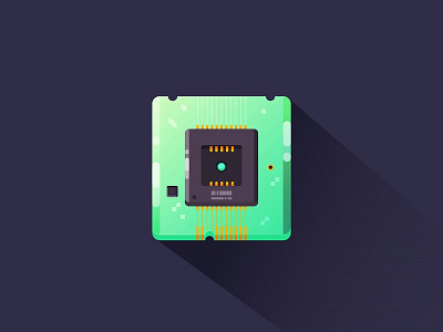 Chip chip component computer illustration