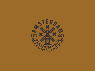 Amsterdam Premium Beer amsterdam badge beer branding brewery emblem logo