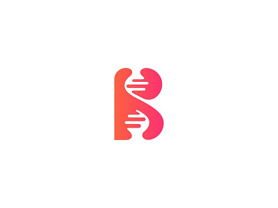B DNA b branding dna letter logo mark monogram science