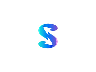S monogram branding gradient letter logo monogram s