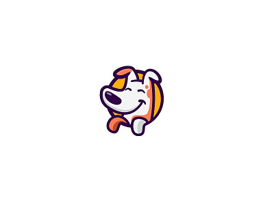 Happy branding dog happy logo mark