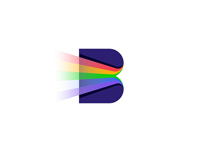 Beam B b beam branding letter light logo monogram spectrum