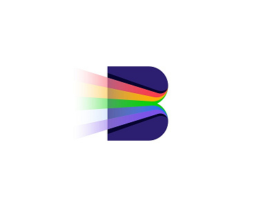 Beam B b beam branding letter light logo monogram spectrum