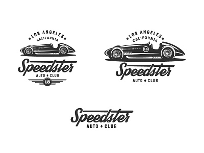 Speedster badge branding car illustration log mark racing speedster