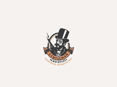 Gentleman wip brnading gentleman gun illustration logo