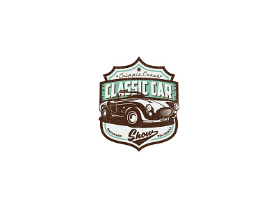 Classic car show badge