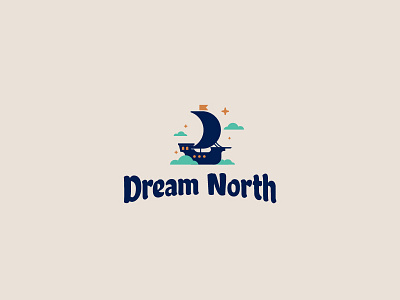 Dream North branding clouds dream logo north polaris ship sky