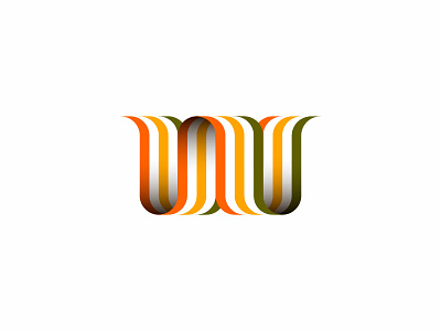 W letter lines logo mark mmonogram w