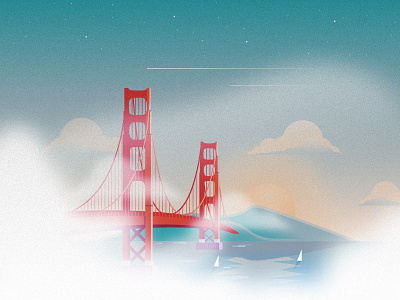 Golden Gate Bridge bridge golden gate illustration san francisco