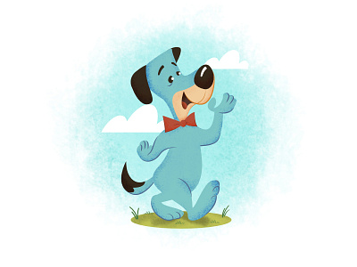 Howdy! affinity designer huckleberry hound illustration