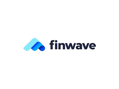 Finwave brand branding design fin finance fintech logo logo design mark water wave wordmark