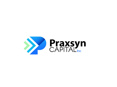 Praxsyn Capital arrow branding c funding letter logo logo design mark monogram p vector