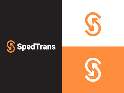 Spedtrans arrows brand branding cargo letter logo mark transportation vector